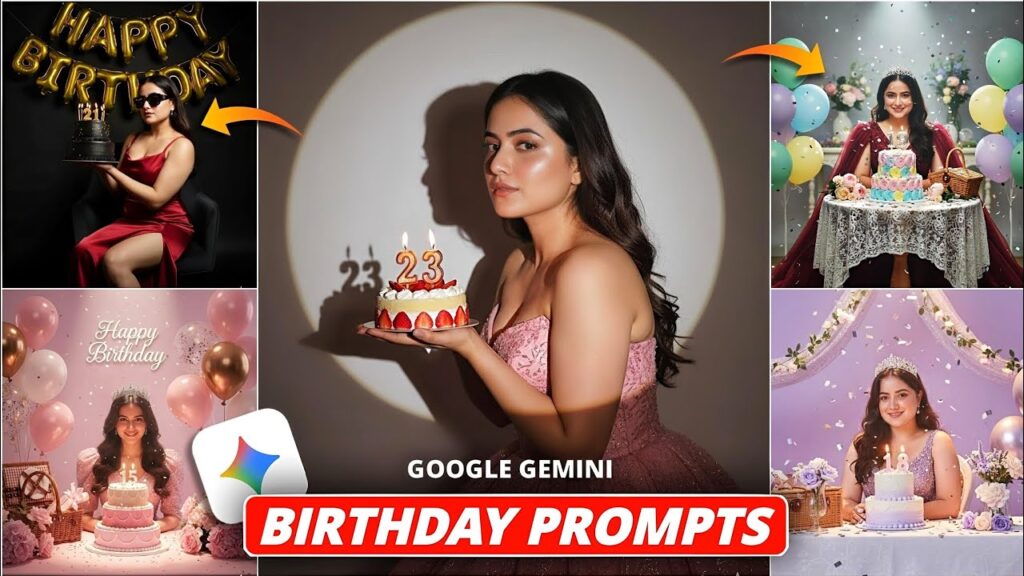 AI happy birthday picture prompts google gemini AI nano banana