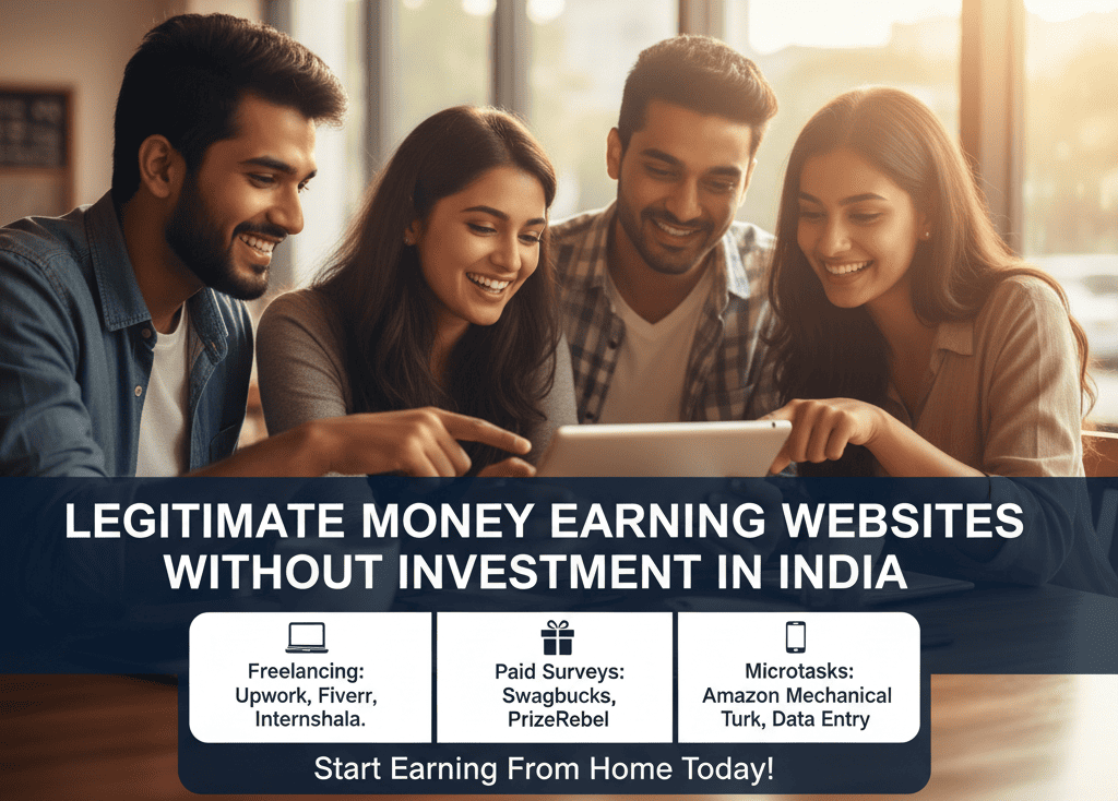 Legitimate Money Earning Websites Without Investment in India